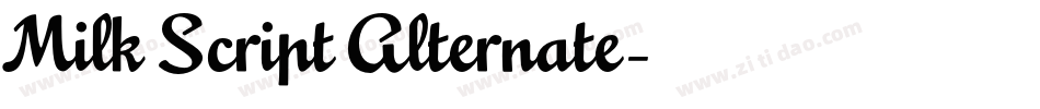 Milk Script Alternate字体转换